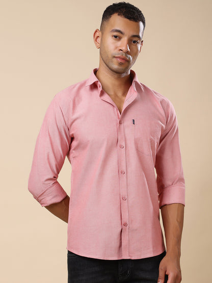 Stylox Men’s Regular Fit Oxford Full Sleeve Solid Shirt – Classic Elegance with Modern Comfort