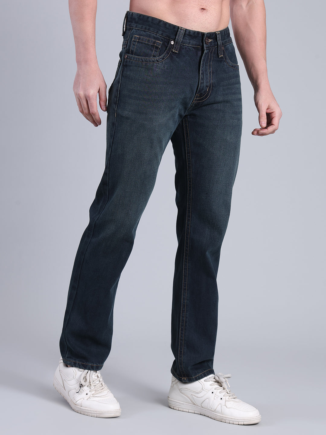 Stylox Men’s Comfort Fit Jeans | Mid Rise Straight Leg Premium Denim for Everyday Wear