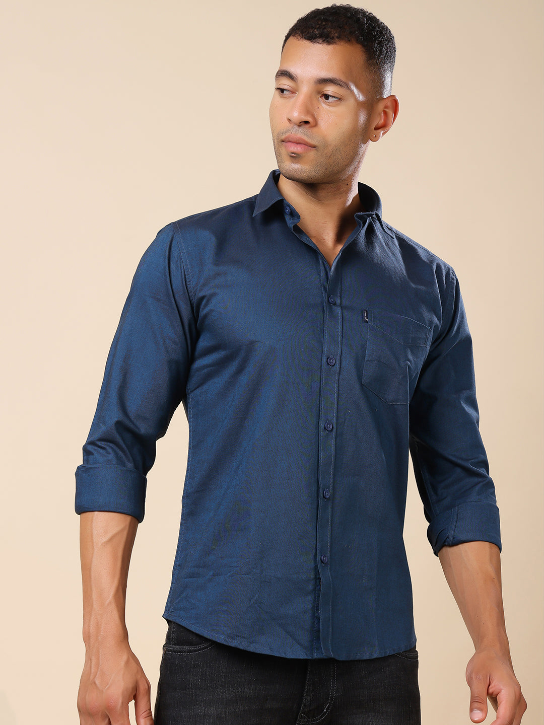 Stylox Men’s Regular Fit Oxford Full Sleeve Solid Shirt – Classic Elegance with Modern Comfort