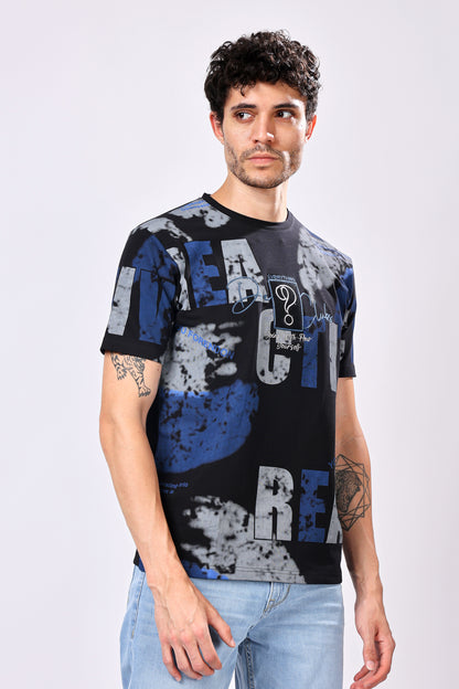 Stylox Men’s Regular Fit Round Neck Half Sleeve Printed T-Shirt | Casual Cotton Graphic Tee for Daily Wear