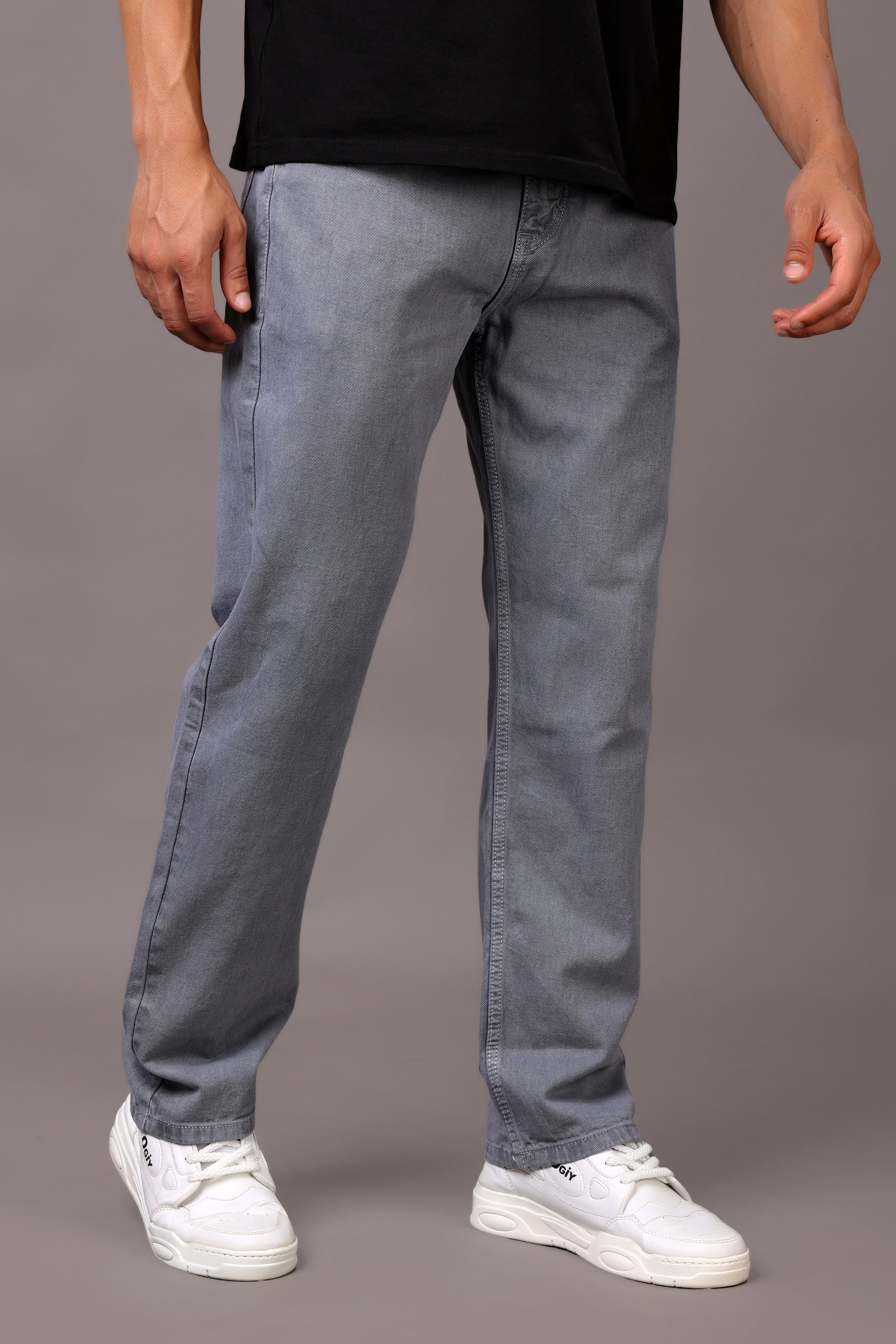 Stylox Men’s Relaxed Fit Denim Jeans - Ash Grey, Black, Steel Grey, Fossil Grey & Olive
