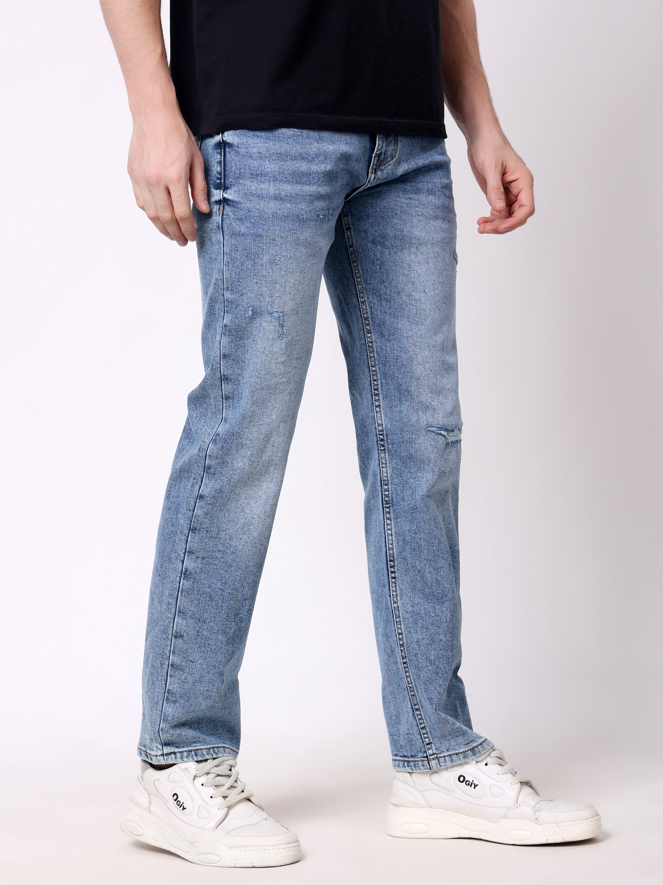 Stylox Men’s Non-Stretch Comfort Fit Denim Jeans - Stylox