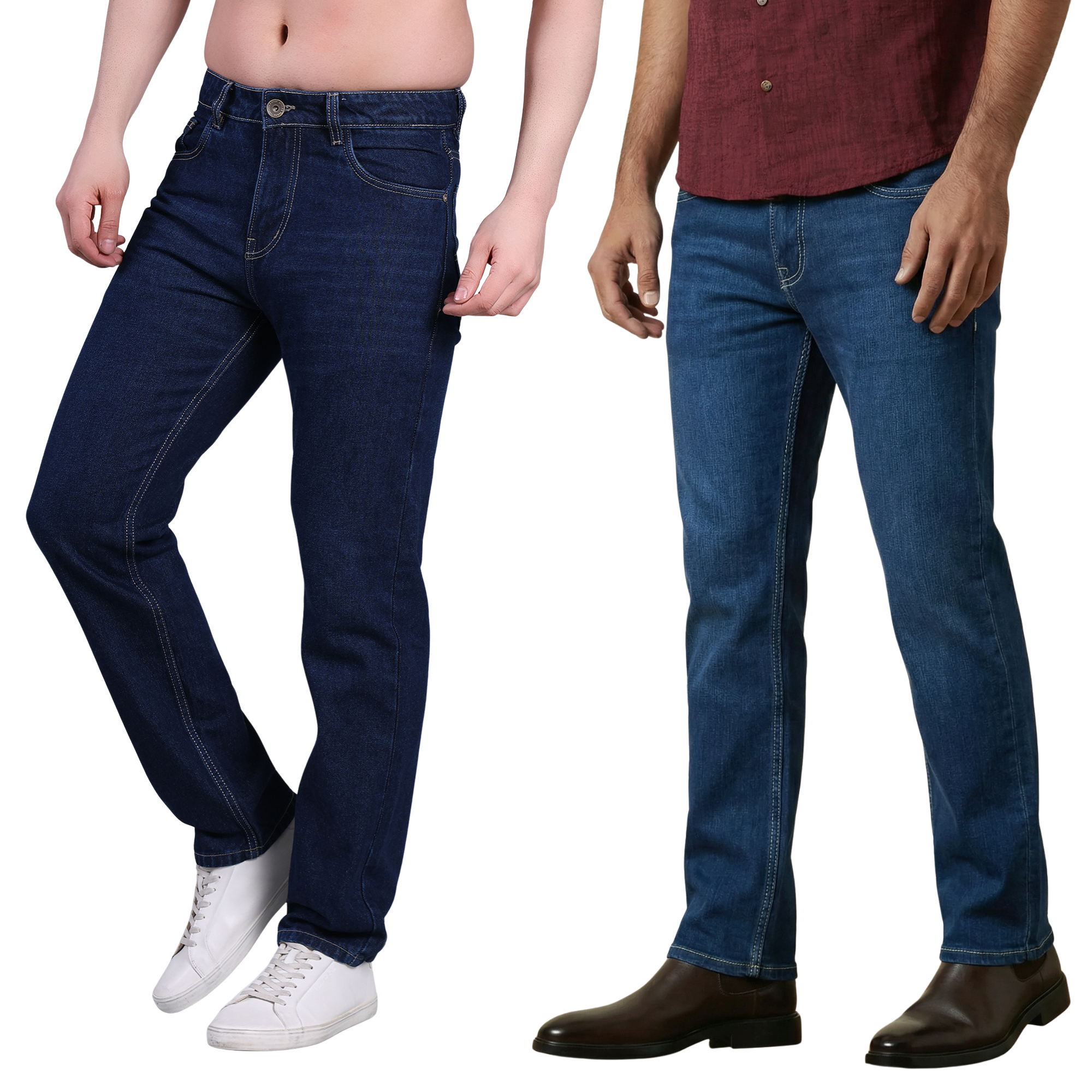 Stylox Straight Fit Denim Jeans – Pack of 2 - Stylox