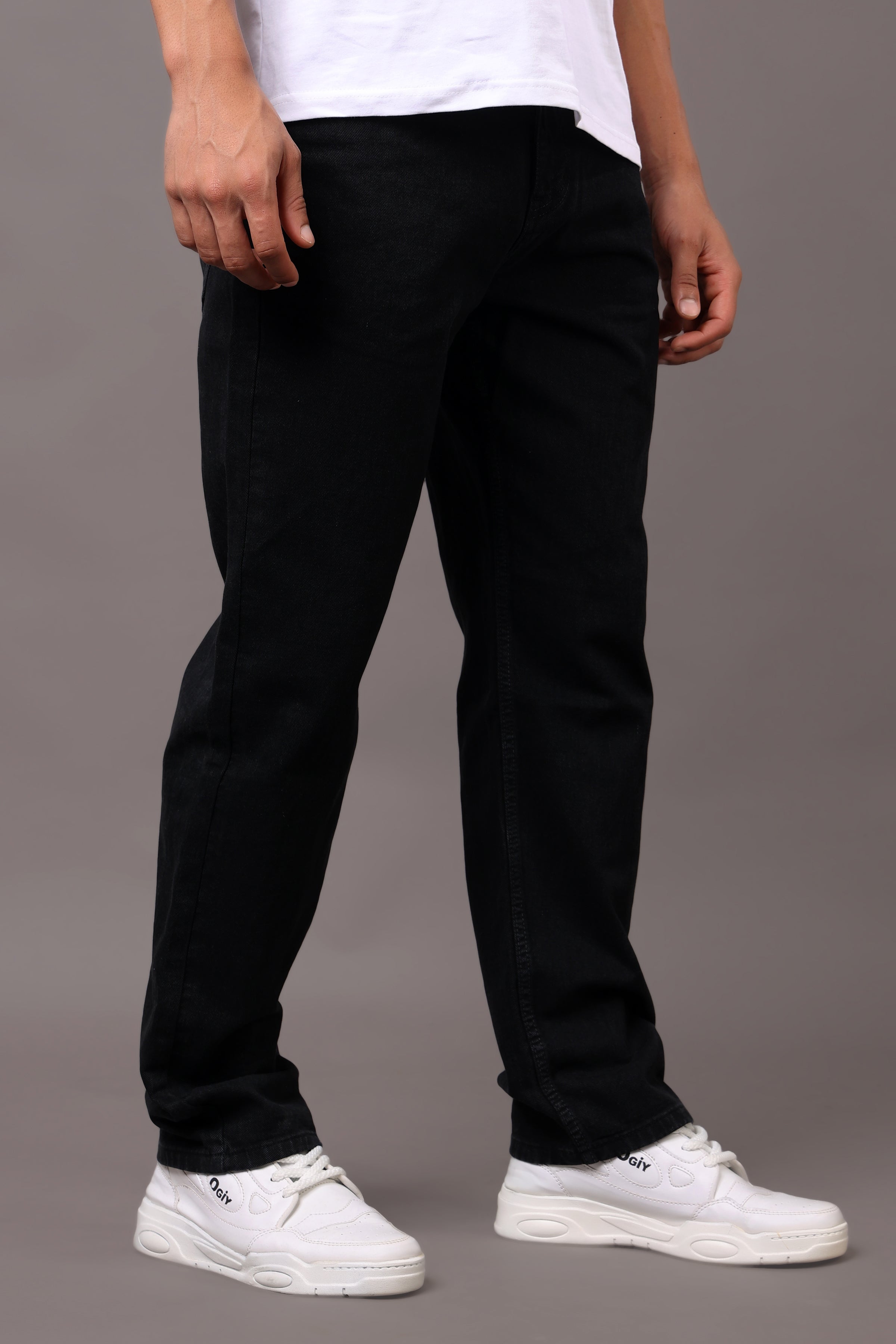 Stylox Men’s Relaxed Fit Denim Jeans - Ash Grey, Black, Steel Grey, Fossil Grey & Olive