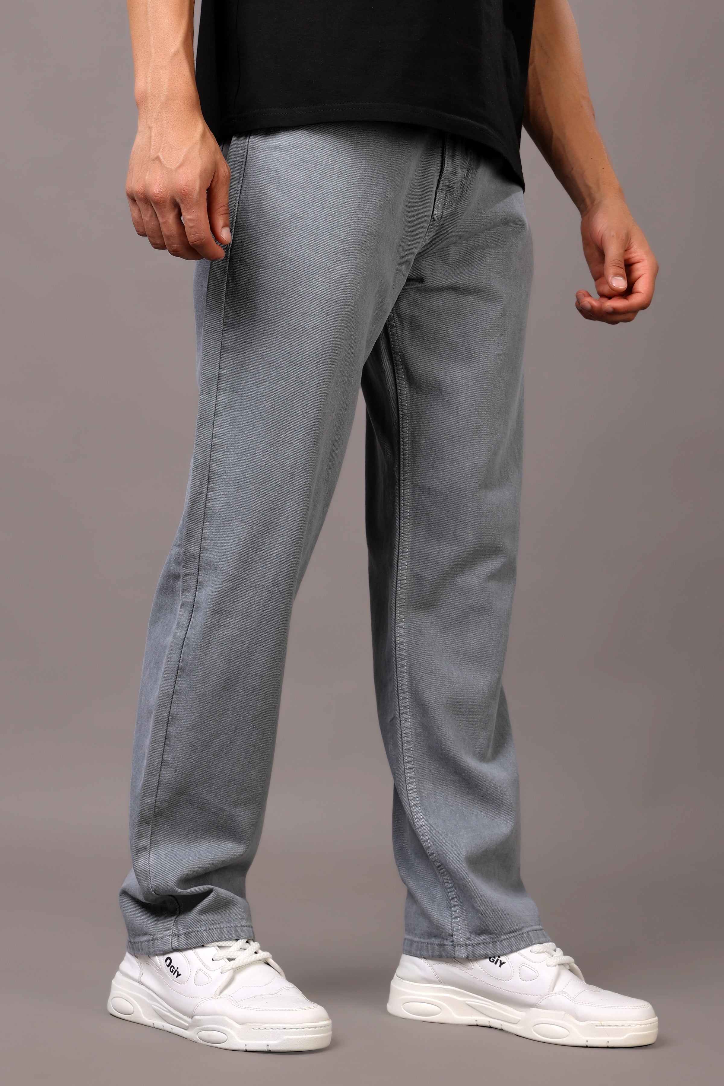 Stylox Men’s Relaxed Fit Denim Jeans - Ash Grey, Black, Steel Grey, Fossil Grey & Olive