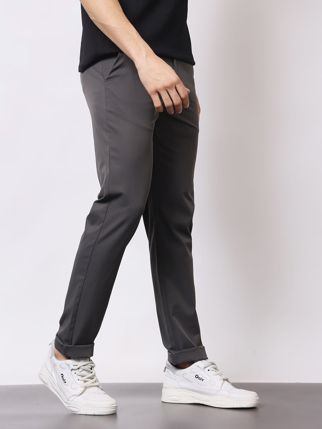 Stylox Men’s Premium Regular Fit Stretch Trousers – Formal & Casual Pants | Wrinkle-Free Office Wear - Stylox