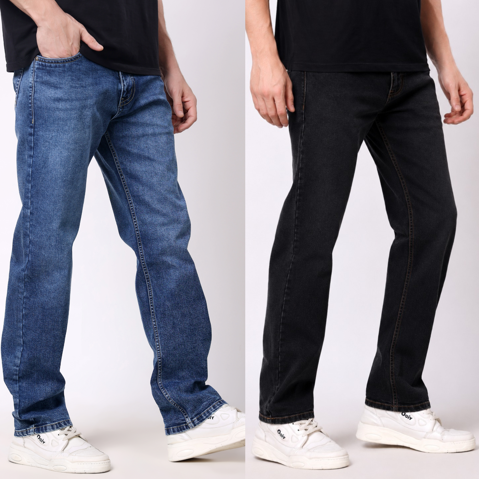 Stylox Men's Comfort & Slim Fit Stretchable Denim Jeans Combo (Pack Of 2) - Stylox