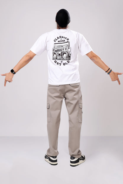 Stylox Men’s Oversized Round Neck Half Sleeve Back Printed T-Shirt | Premium Cotton Loose Fit Graphic Tee for Streetwear &amp; Casual Style