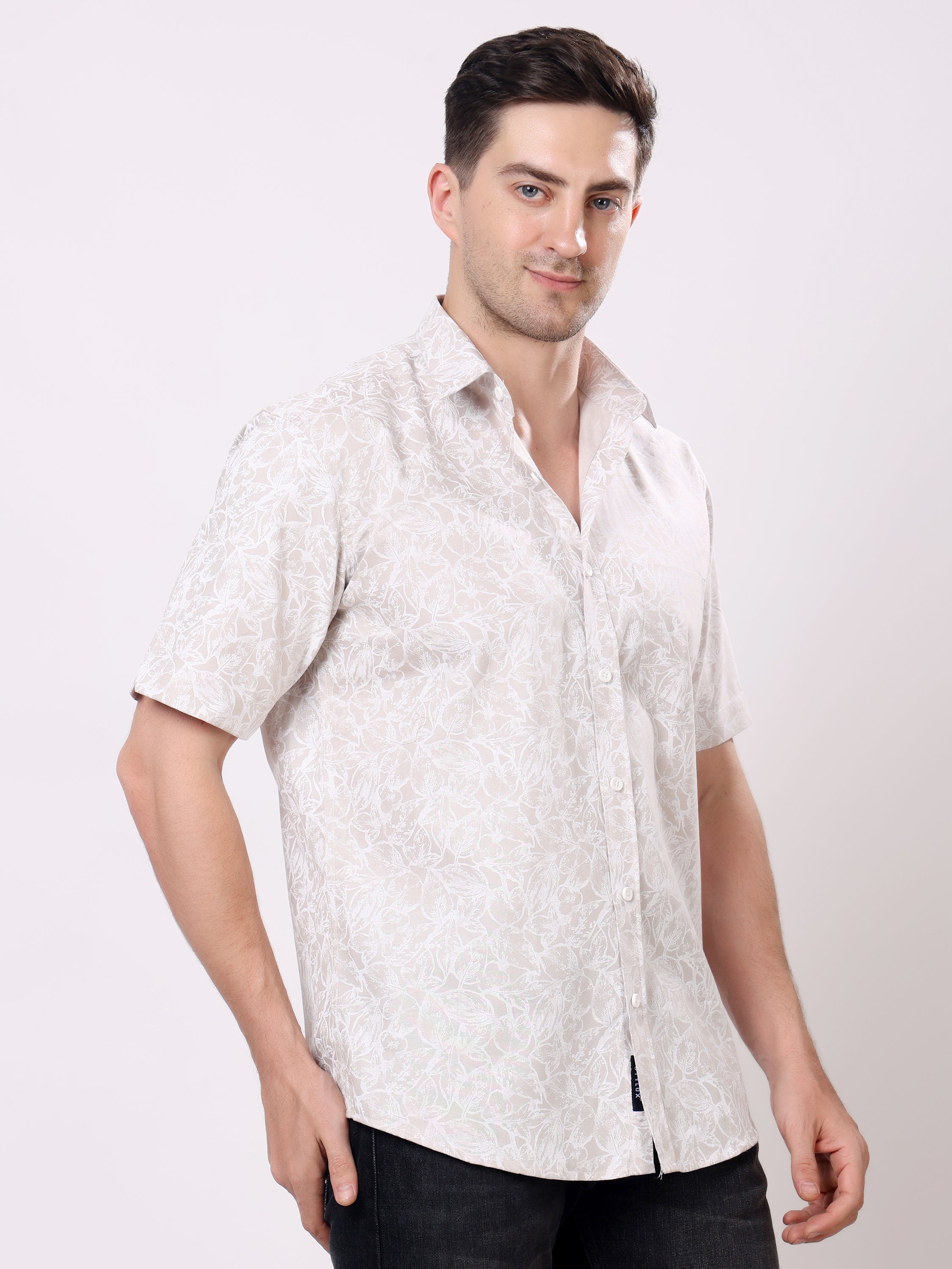 Stylox Men’s Regular Fit Half Sleeve Floral Printed Casual Summer Shirt - Stylox