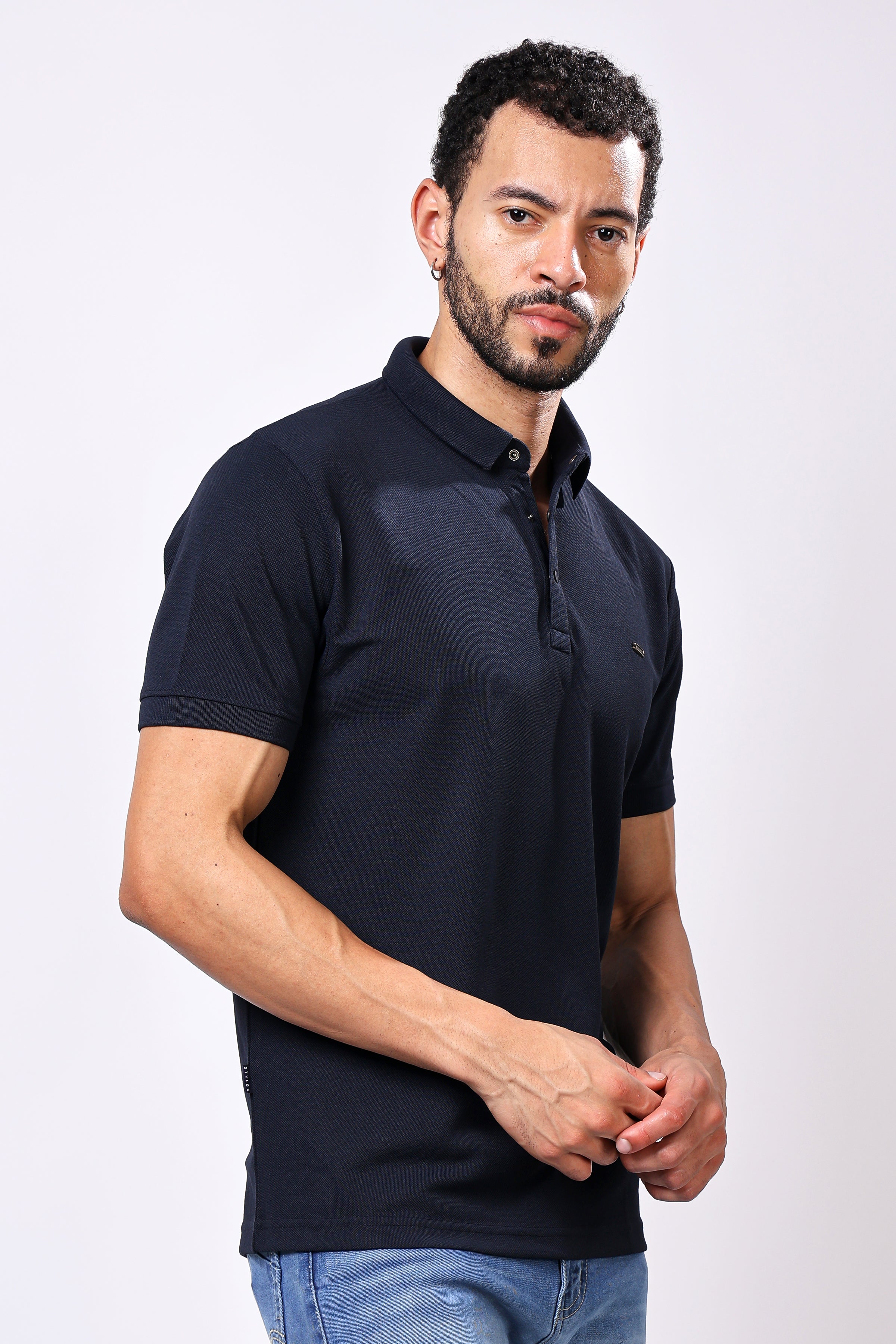 Stylox Solid Polo T-Shirt For Men - Stylox