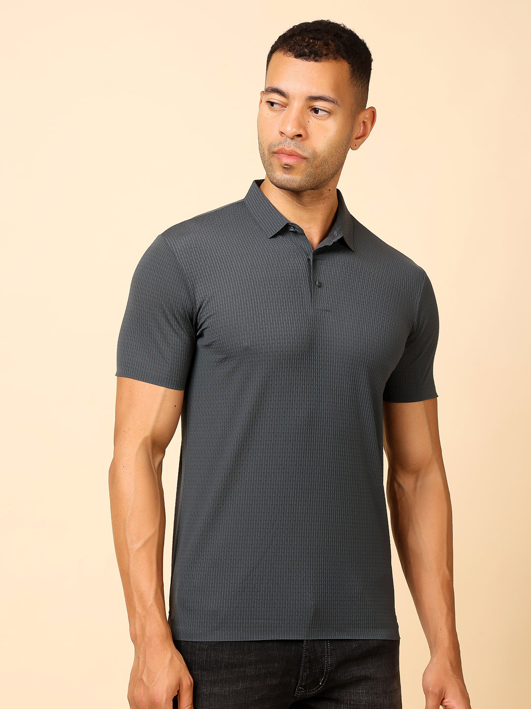 Stylox Premium Stretchable Nylon-Spandex Solid Polo T-Shirt – Sleek Comfort &amp; Performance
