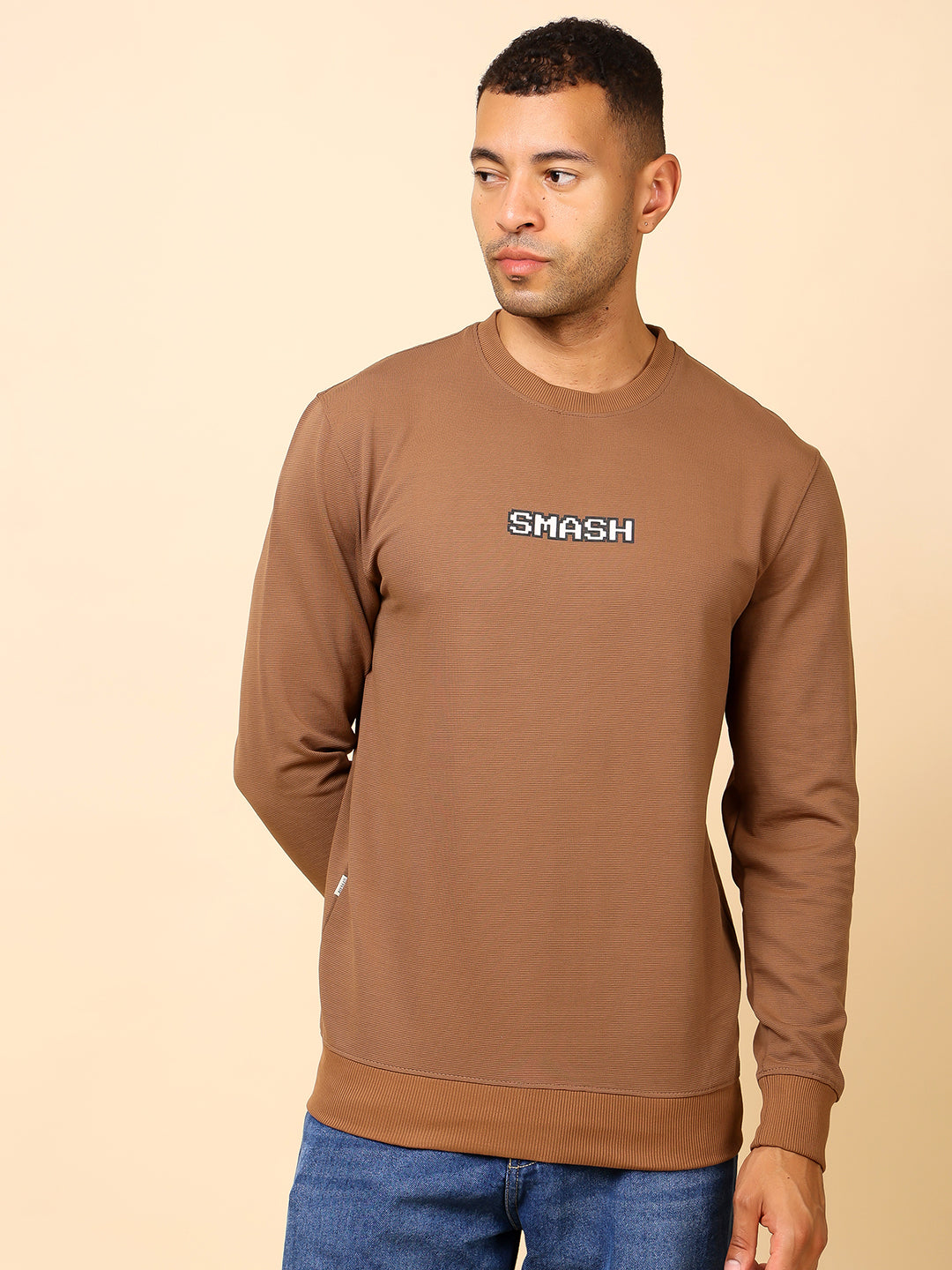 Stylox Men’s Round Neck Full Sleeve Sweatshirt with Back Graphic Print – Casual Streetwear Style