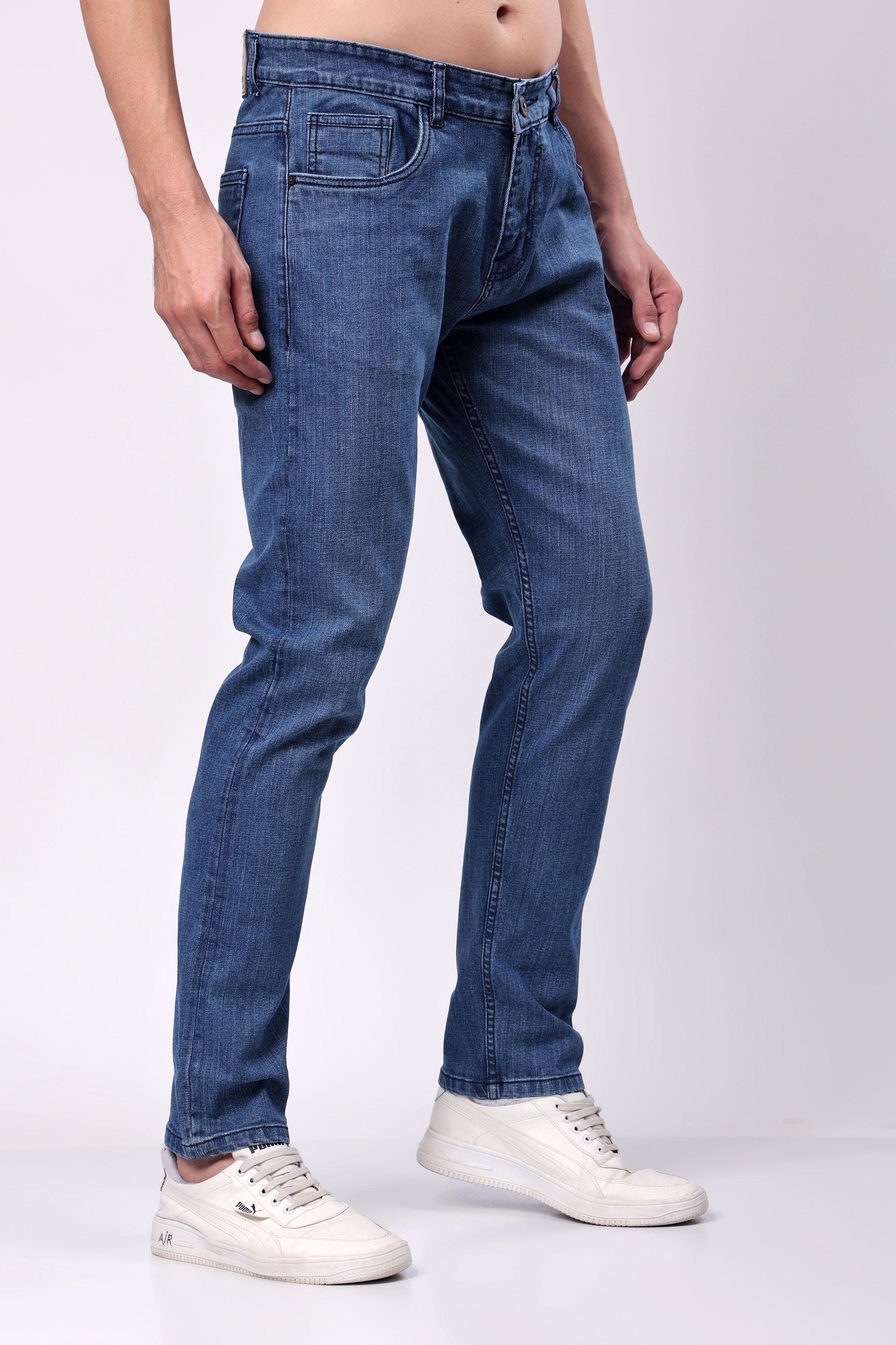 Stylox Men Slim Fit Denim Jeans - Light Blue, - Stylox