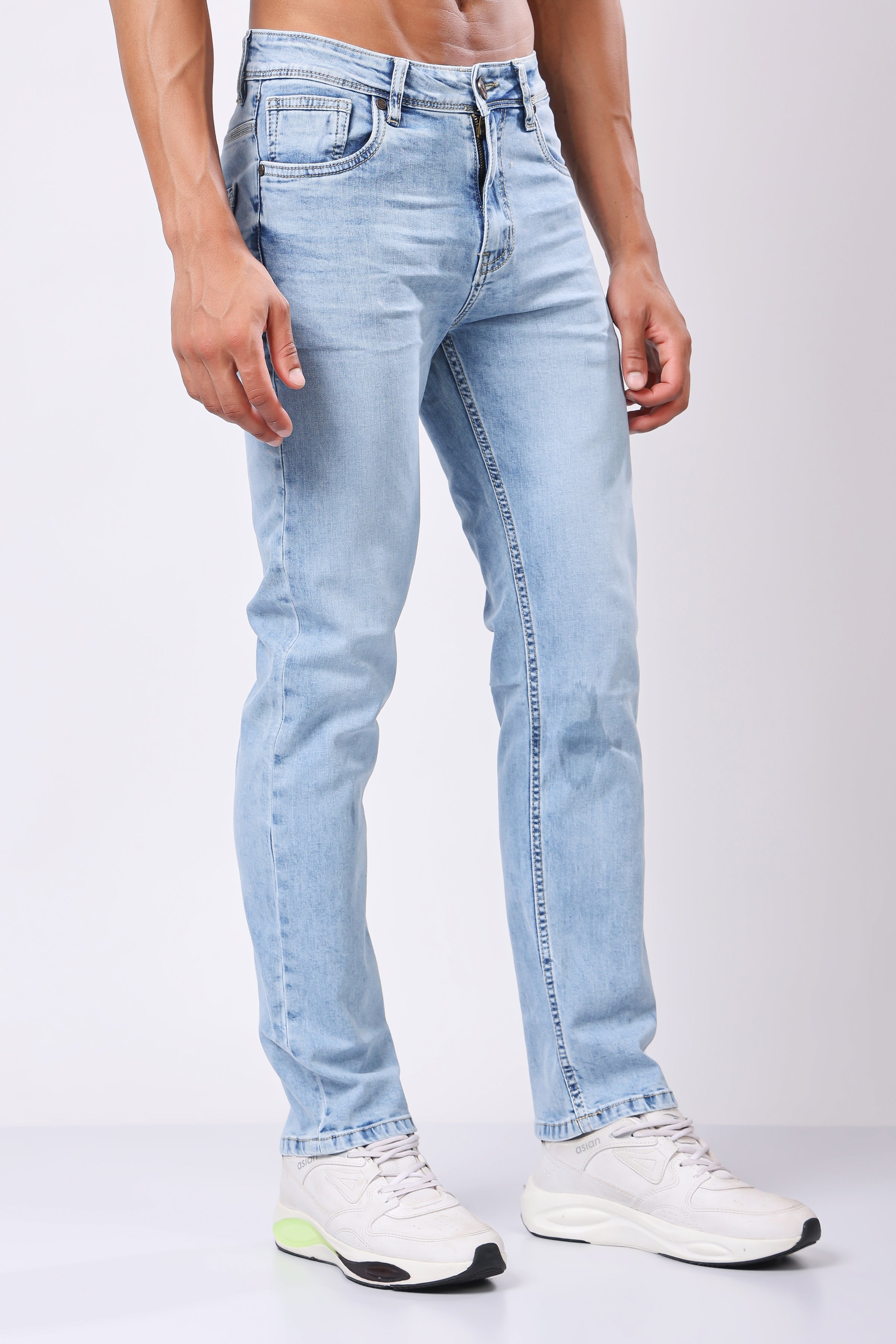 Stylox Comfort Fit Men's Denim Jeans - Dark Blue, Mid Light Blue| J-023 - Stylox