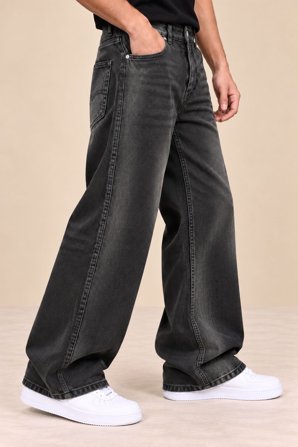 Stylox Men’s Flared Fit Non-Stretchable Denim Jeans