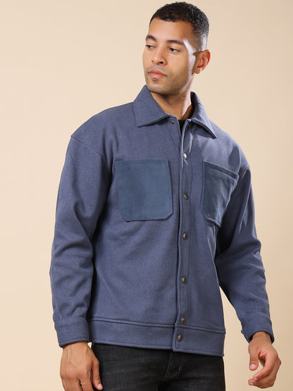 Stylox Men’s Shacket with Button Closure – Stylish Jacket for Every Season