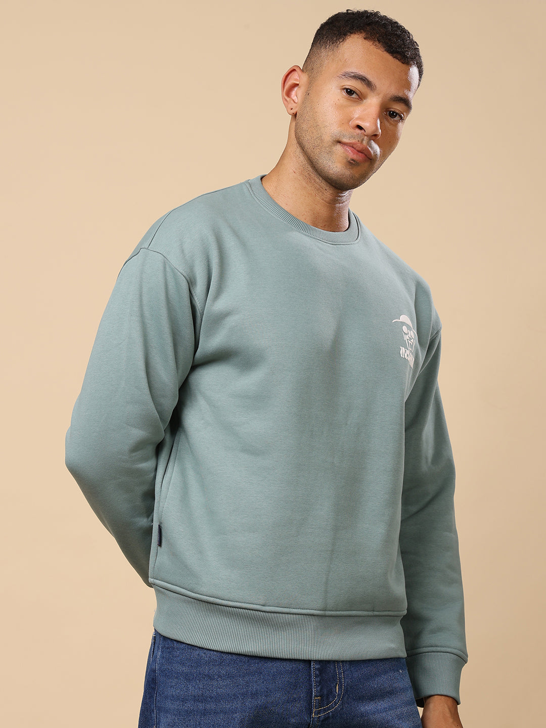 Stylox Men’s Regular Fit Printed Round Neck Sweatshirt – Casual Comfort with Trendy Prints - Stylox