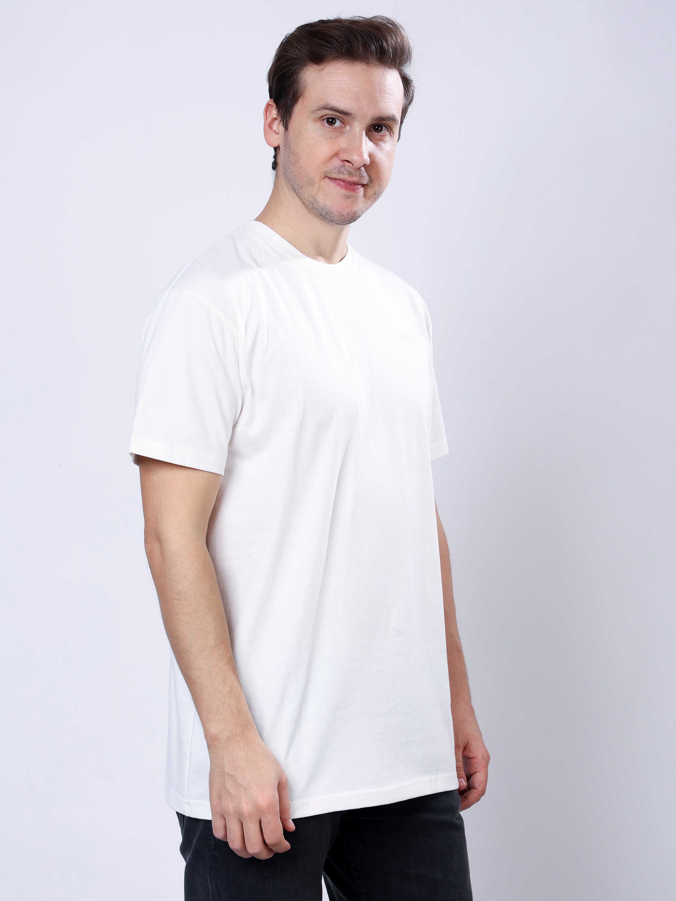 Stylox Men’s Solid Round Neck T-Shirt | Classic Cotton Casual Crew Neck Tee - Stylox