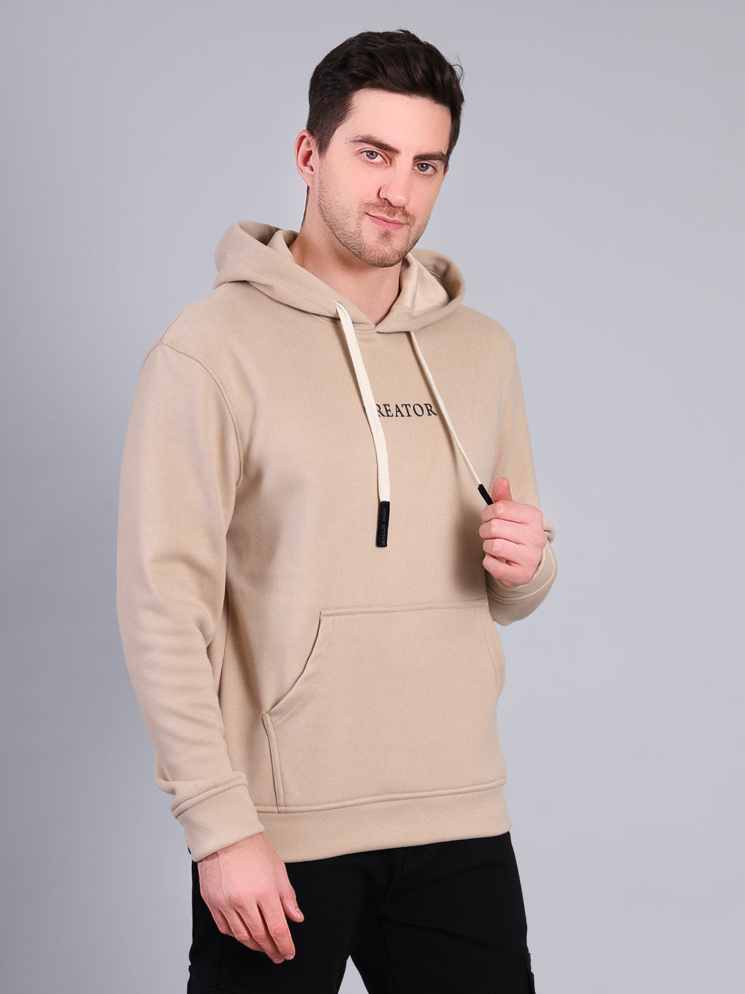 Stylox Men’s Winter Printed Hoodie | Pullover Sweatshirt with Kangaroo Pocket & Hood | Warm Casual Wear