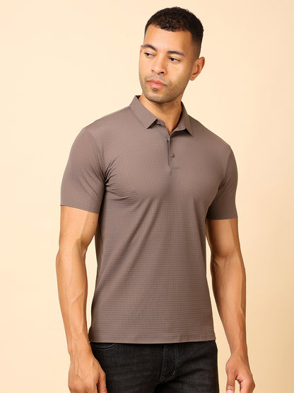 Stylox Premium Stretchable Nylon-Spandex Solid Polo T-Shirt – Sleek Comfort &amp; Performance