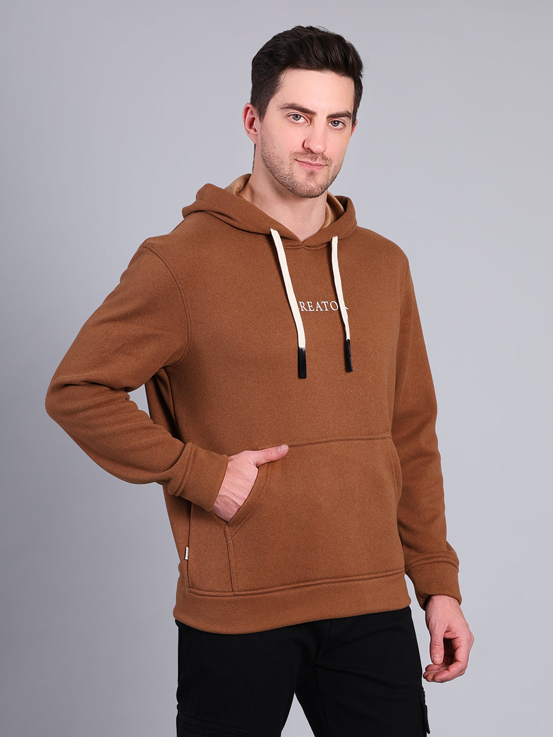 Stylox Men’s Winter Printed Hoodie | Pullover Sweatshirt with Kangaroo Pocket & Hood | Warm Casual Wear