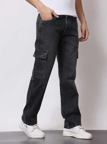 Stylox Men’s Regular Fit Cargo Jeans | Multi-Pocket Denim Cargo Pants for Casual &amp; Streetwear Style - Stylox