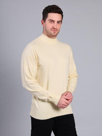 Stylox Men’s Solid Winter Sweater | Premium Knit Mock Neck Pullover for Men | Warm &amp; Soft Full Sleeve Sweater