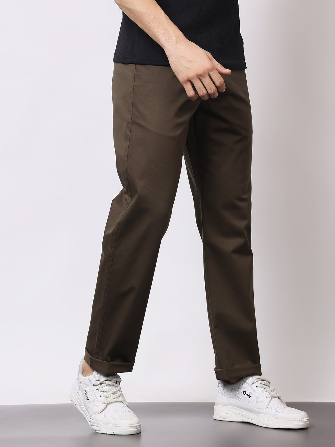 Stylox Men’s Premium Straight Fit Cotton Trousers – Casual & Office Wear Pants - Stylox