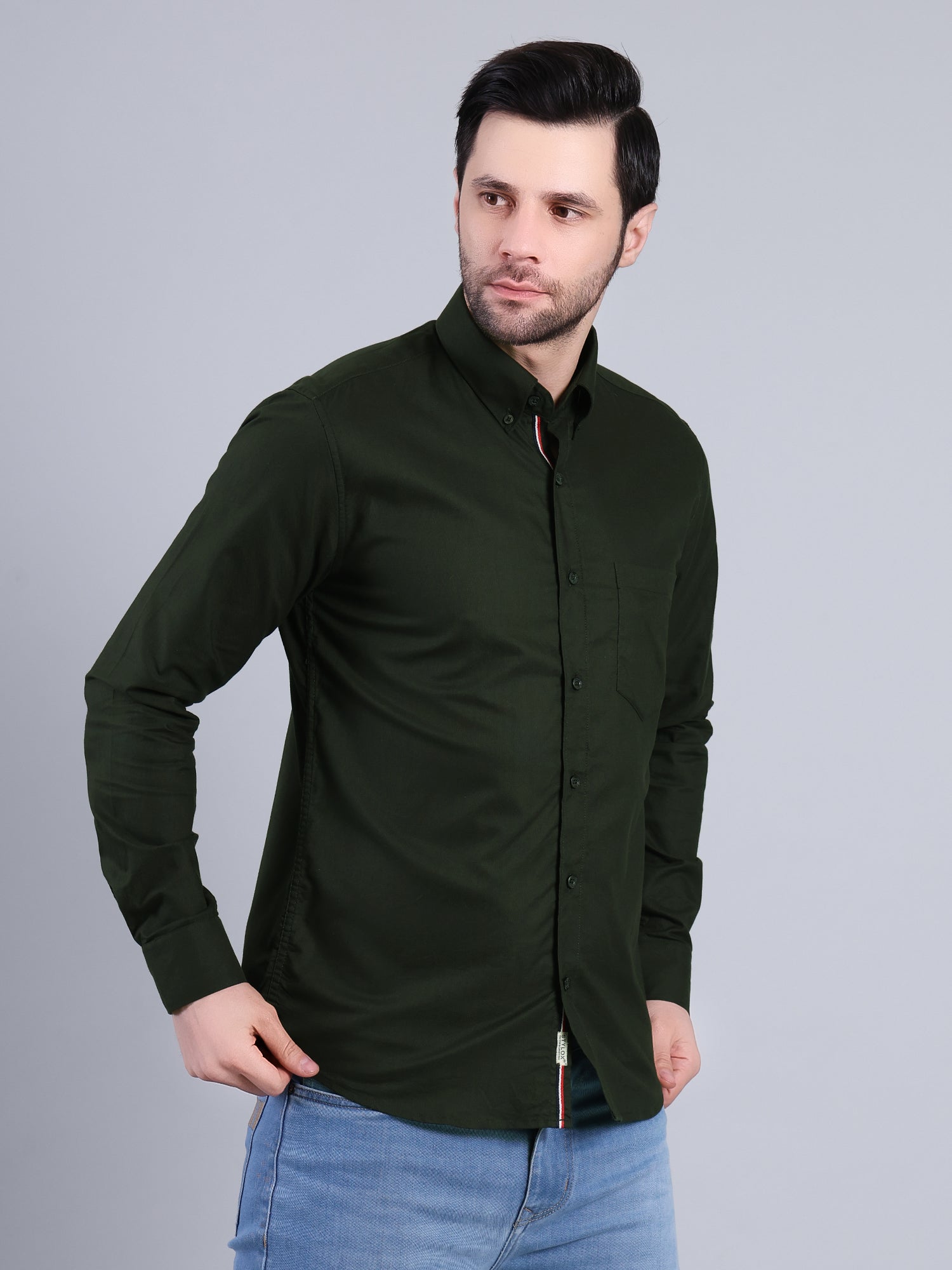 Stylox Men’s Regular Fit Full Sleeve Solid Casual Shirt for Everyday & Office Wear