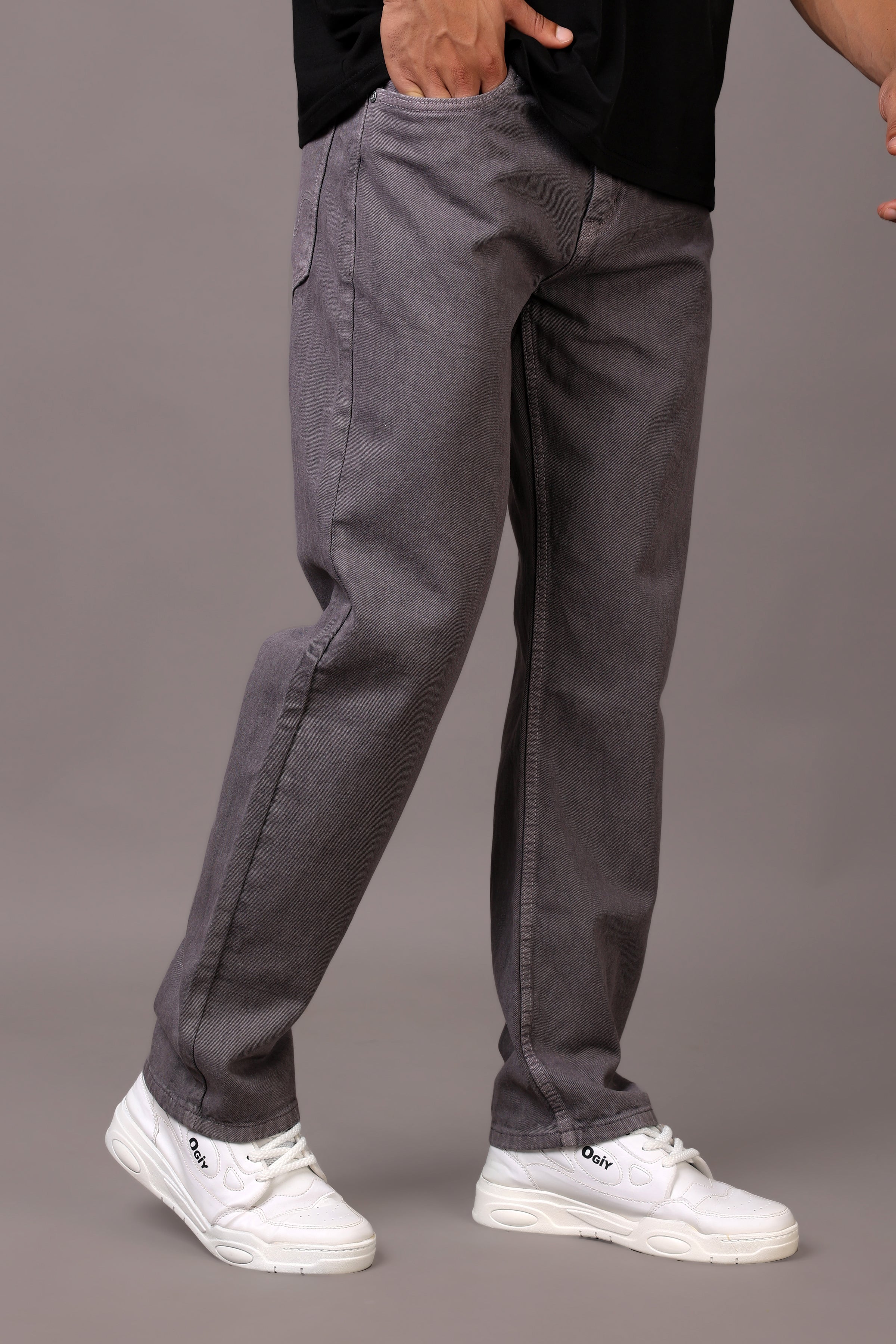 Stylox Men’s Relaxed Fit Denim Jeans - Ash Grey, Black, Steel Grey, Fossil Grey & Olive