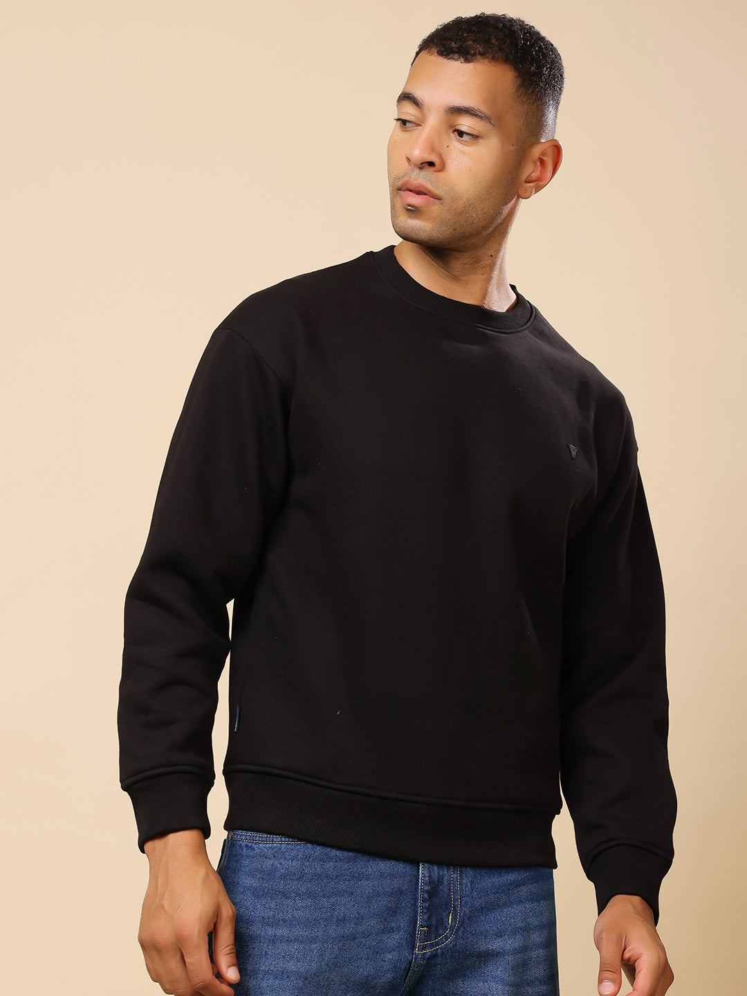Stylox Men’s Round Neck Full Sleeve Solid Sweatshirt – Minimal Style, Maximum Comfort