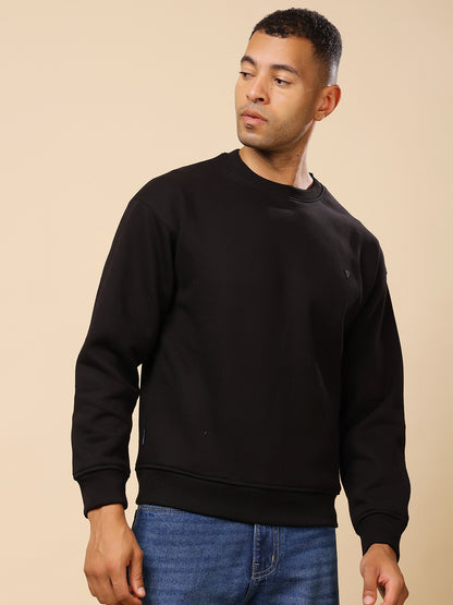 Stylox Men’s Round Neck Full Sleeve Solid Sweatshirt – Minimal Style, Maximum Comfort