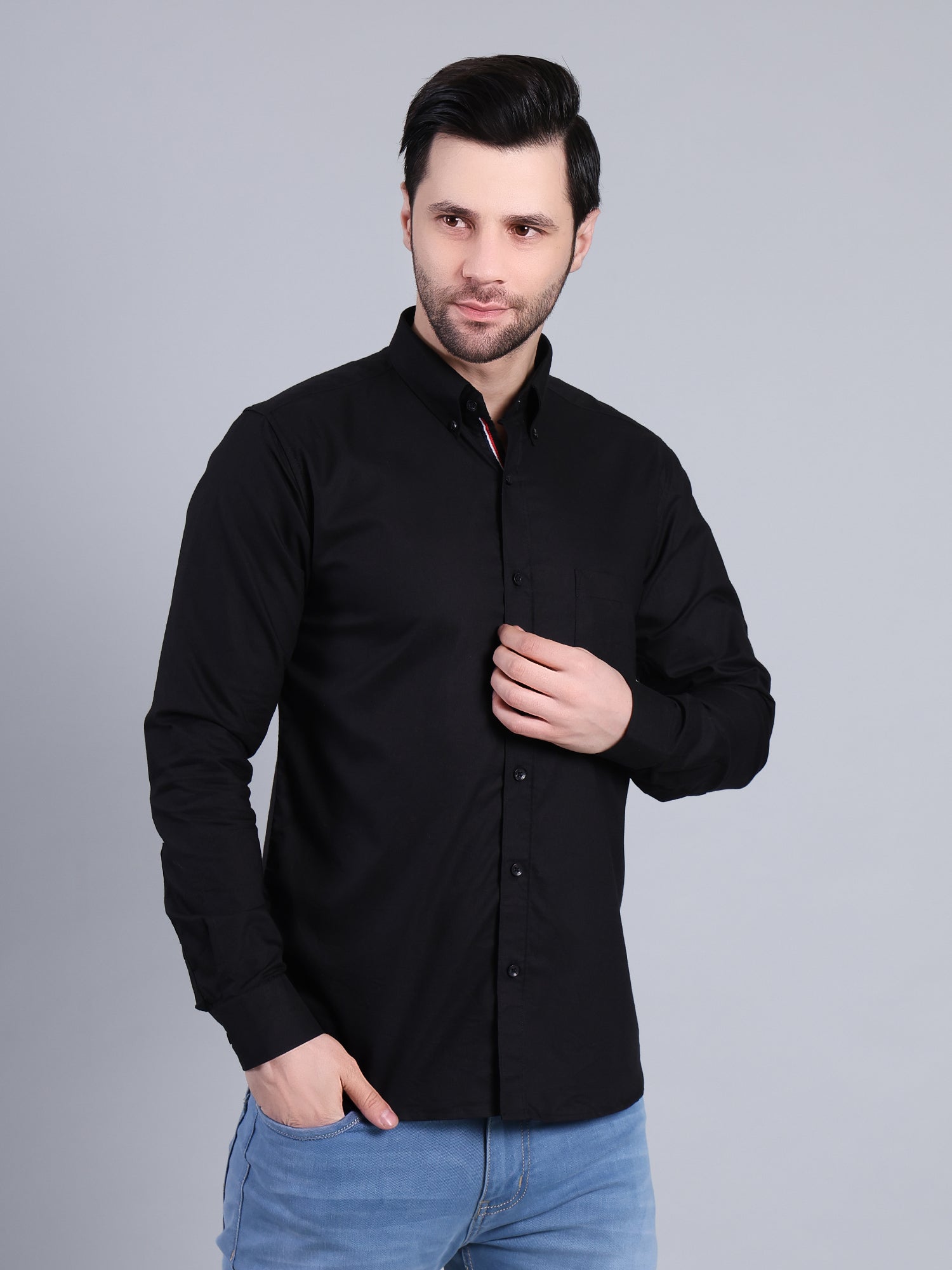 Stylox Men’s Regular Fit Full Sleeve Solid Casual Shirt for Everyday & Office Wear