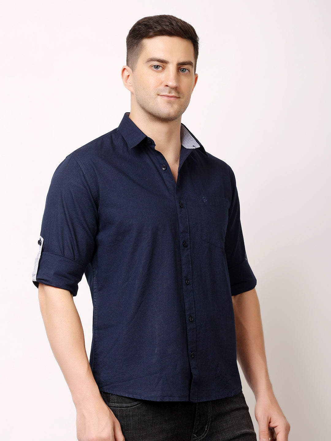 Stylox Men’s Regular Fit Oxford Full Sleeve Solid Shirt | Premium Cotton Blend Casual & Formal Wear - Stylox
