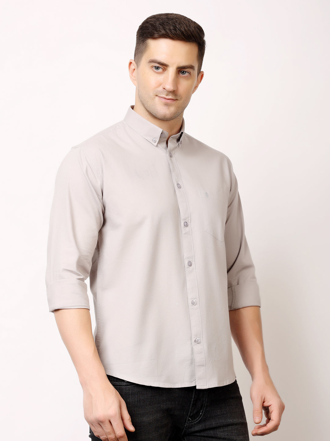 Stylox Men’s Premium Oxford Full Sleeve Solid Shirt | Casual &amp; Formal Wear | Soft Cotton Blend