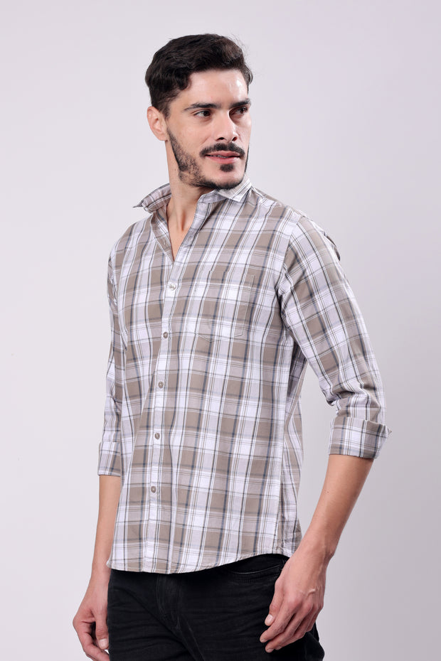 Stylox Men Slim Fit Checkered Casual Shirt - 35107