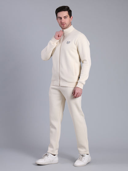 Stylox Men’s Solid Tracksuit Set with Zip-Up Jacket &amp; Joggers – Winter Athleisure Wear