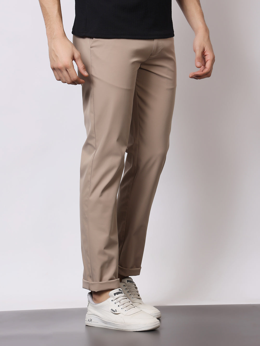 Stylox Men’s Premium Regular Fit Stretch Trousers – Formal &amp; Casual Pants | Wrinkle-Free Office Wear - Stylox