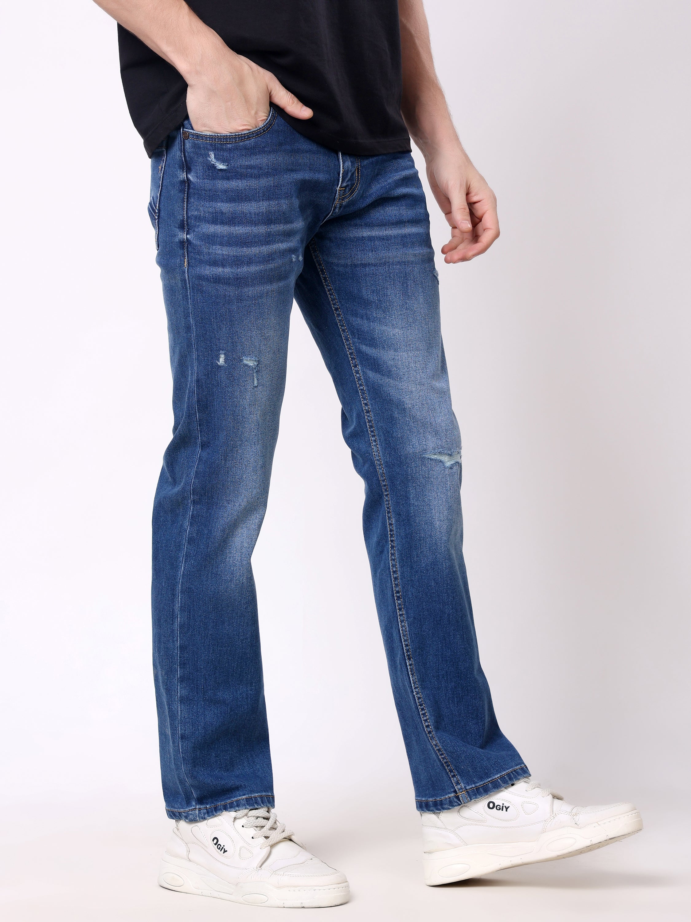 Stylox Men’s Non-Stretch Comfort Fit Denim Jeans - Stylox