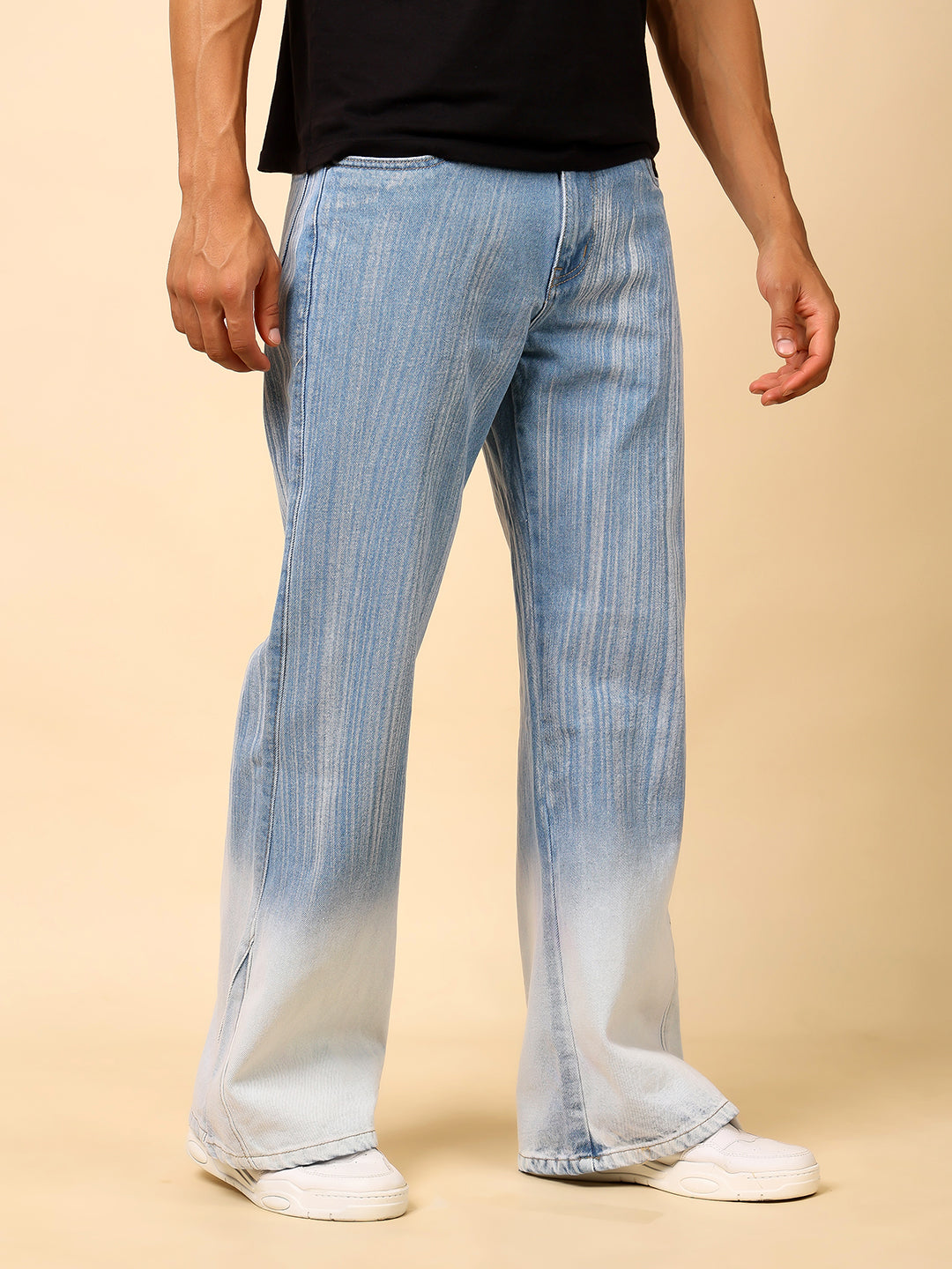 Stylox Men’s Baggy Fit Tie-Dye Washed Jeans | Street Style Denim for Trendy Look J-17 - Stylox