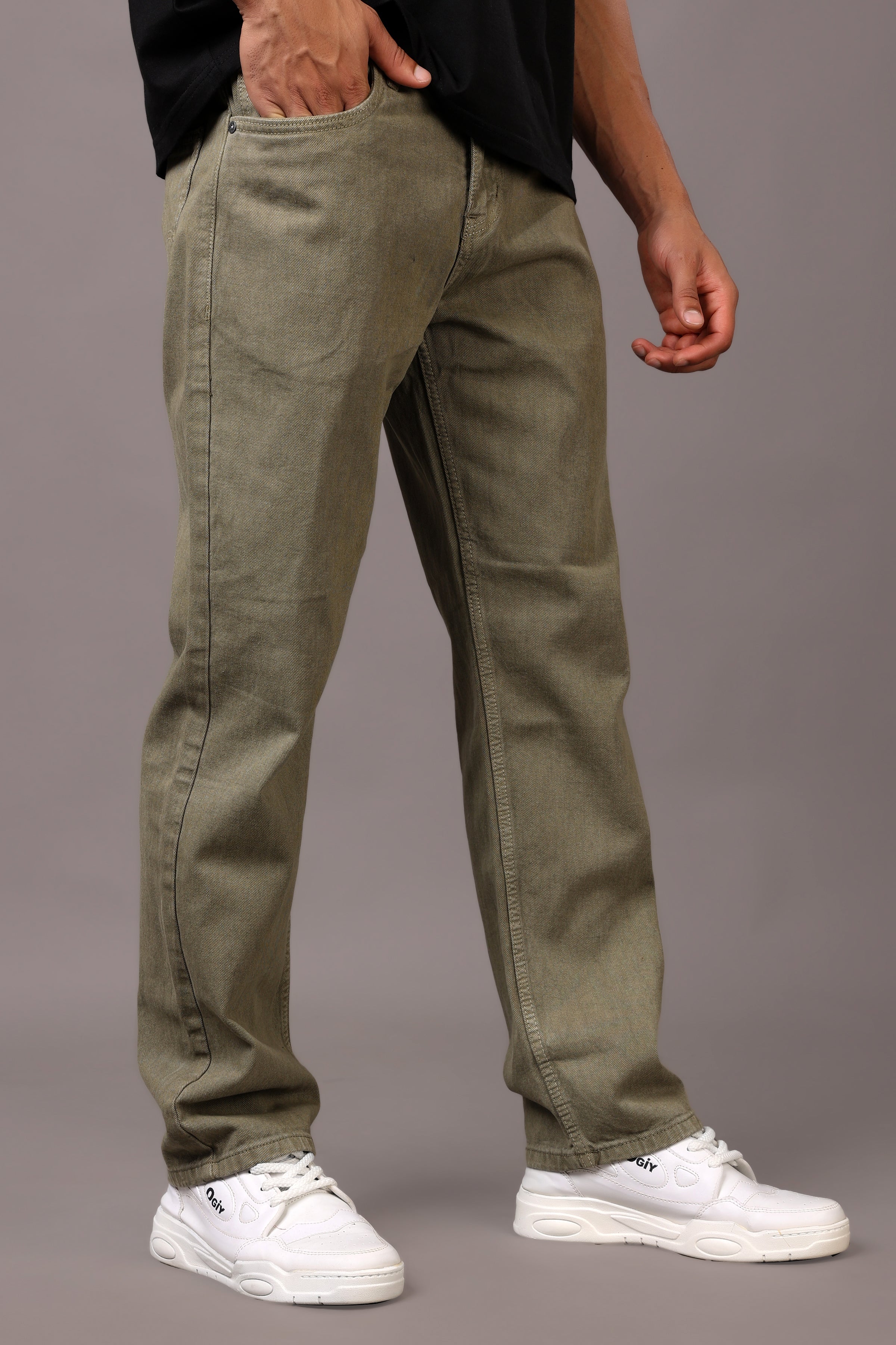 Stylox Men’s Relaxed Fit Denim Jeans - Ash Grey, Black, Steel Grey, Fossil Grey & Olive