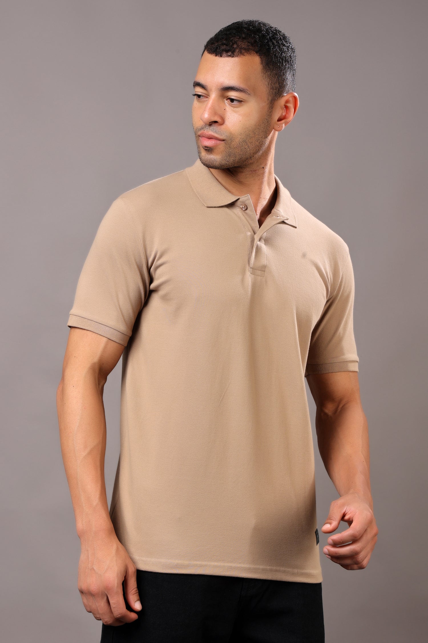 Stylox Men’s Polo Collar Solid T-Shirt - Soft, Breathable &amp; Everyday Wear