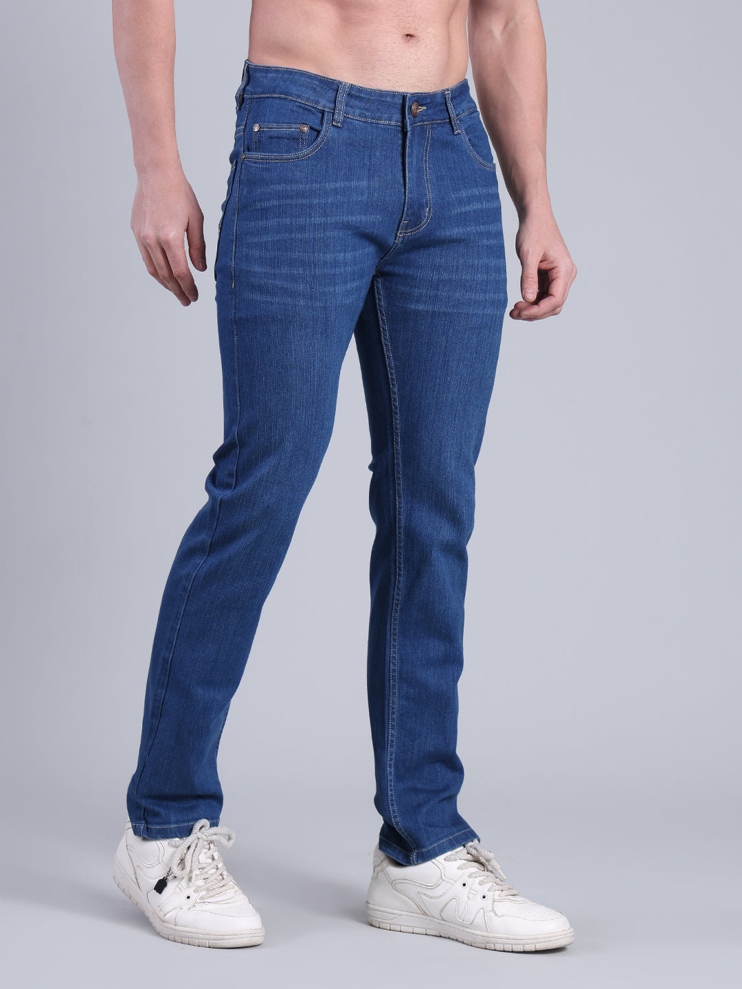 Stylox Men’s Slim Fit Jeans | Mid Rise Stretch Denim with Clean Wash for Everyday Style