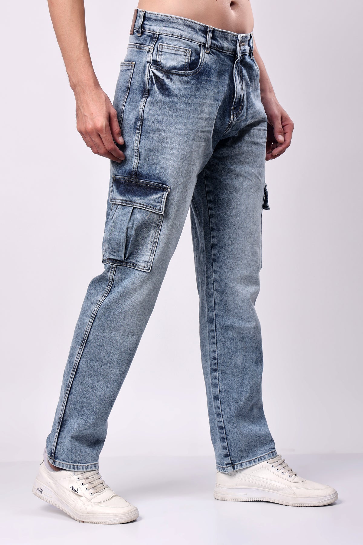 Stylox Men’s Relaxed Fit Denim Jeans - Light Blue - 5170-11133 - Stylox