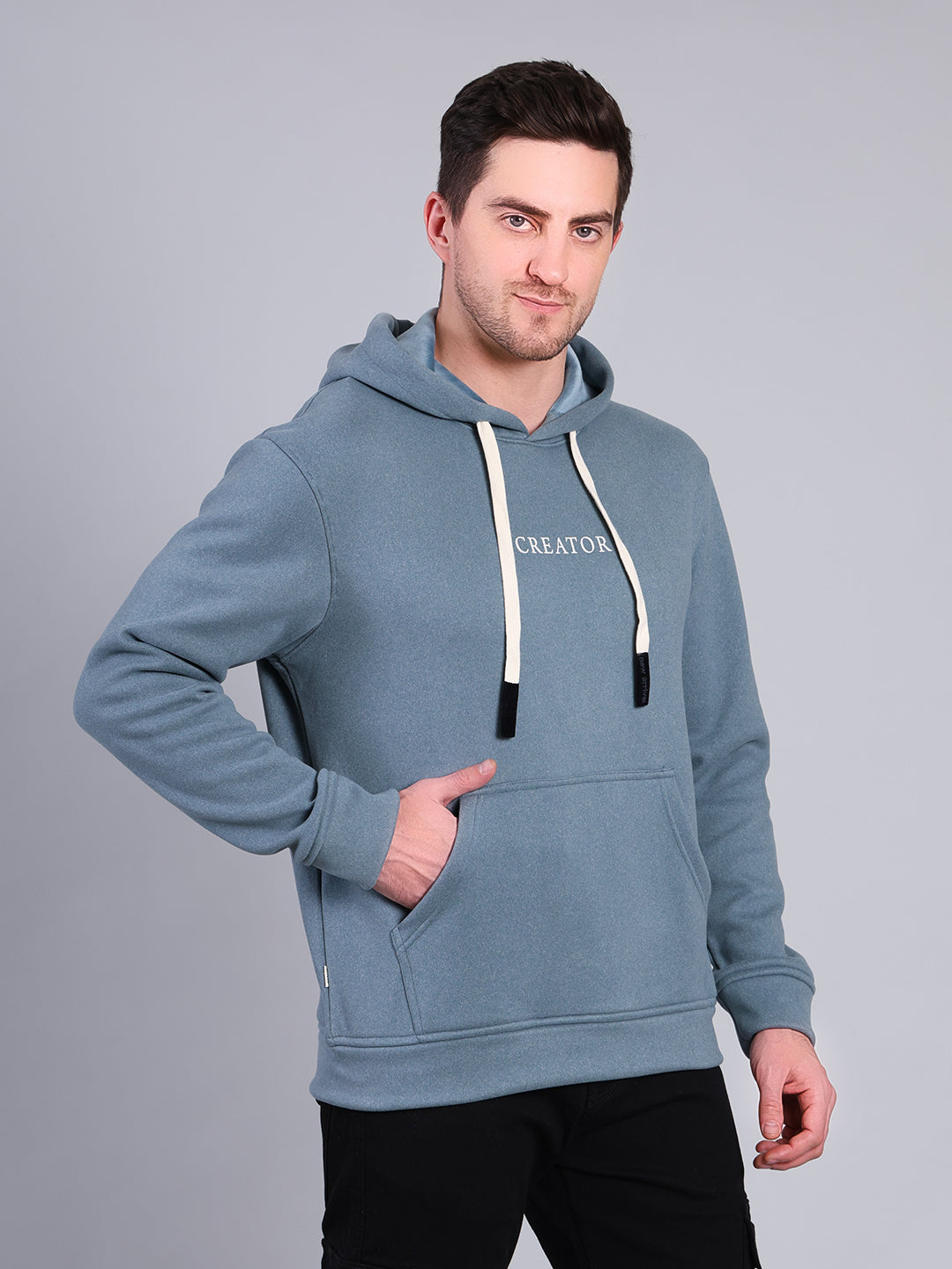 Stylox Men’s Winter Printed Hoodie | Pullover Sweatshirt with Kangaroo Pocket & Hood | Warm Casual Wear