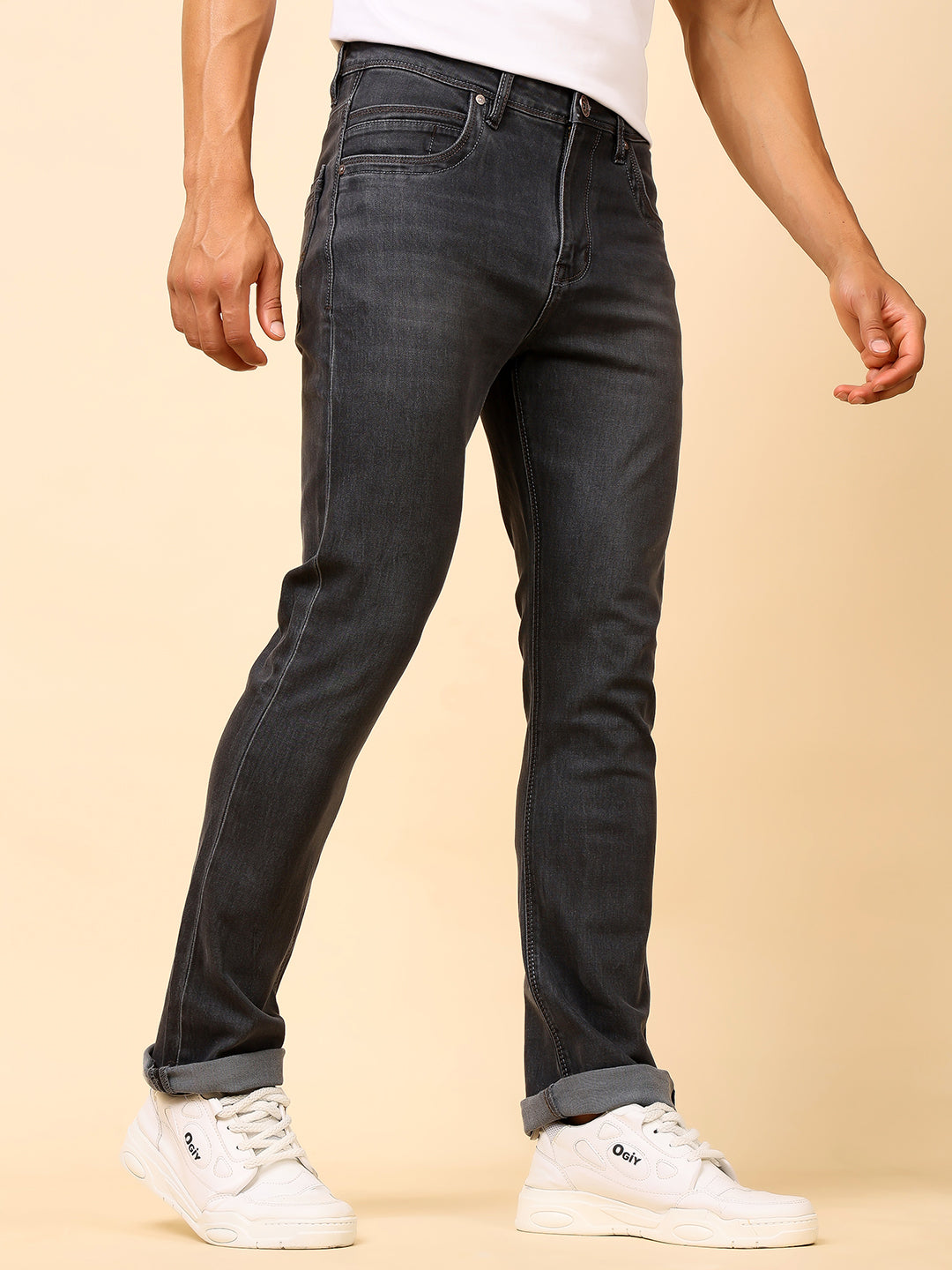 Stylox Men’s Bootcut Fit Mid-Rise Denim Jeans - Stylox