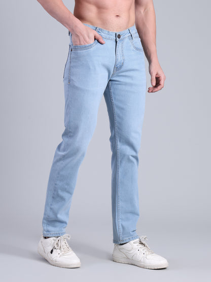 Stylox Men’s Slim Fit Jeans | Mid Rise Stretch Denim with Clean Wash for Casual &amp; Smart Wear