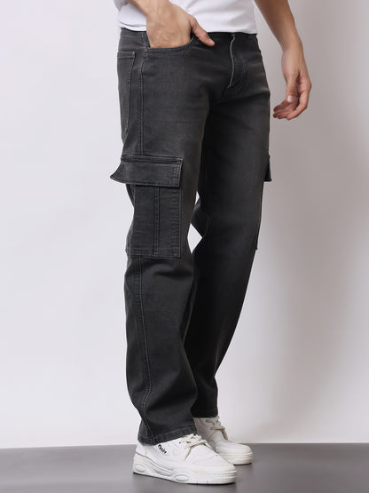 Stylox Men’s Regular Fit Cargo Jeans | Multi-Pocket Denim Cargo Pants for Casual &amp; Streetwear Style - Stylox