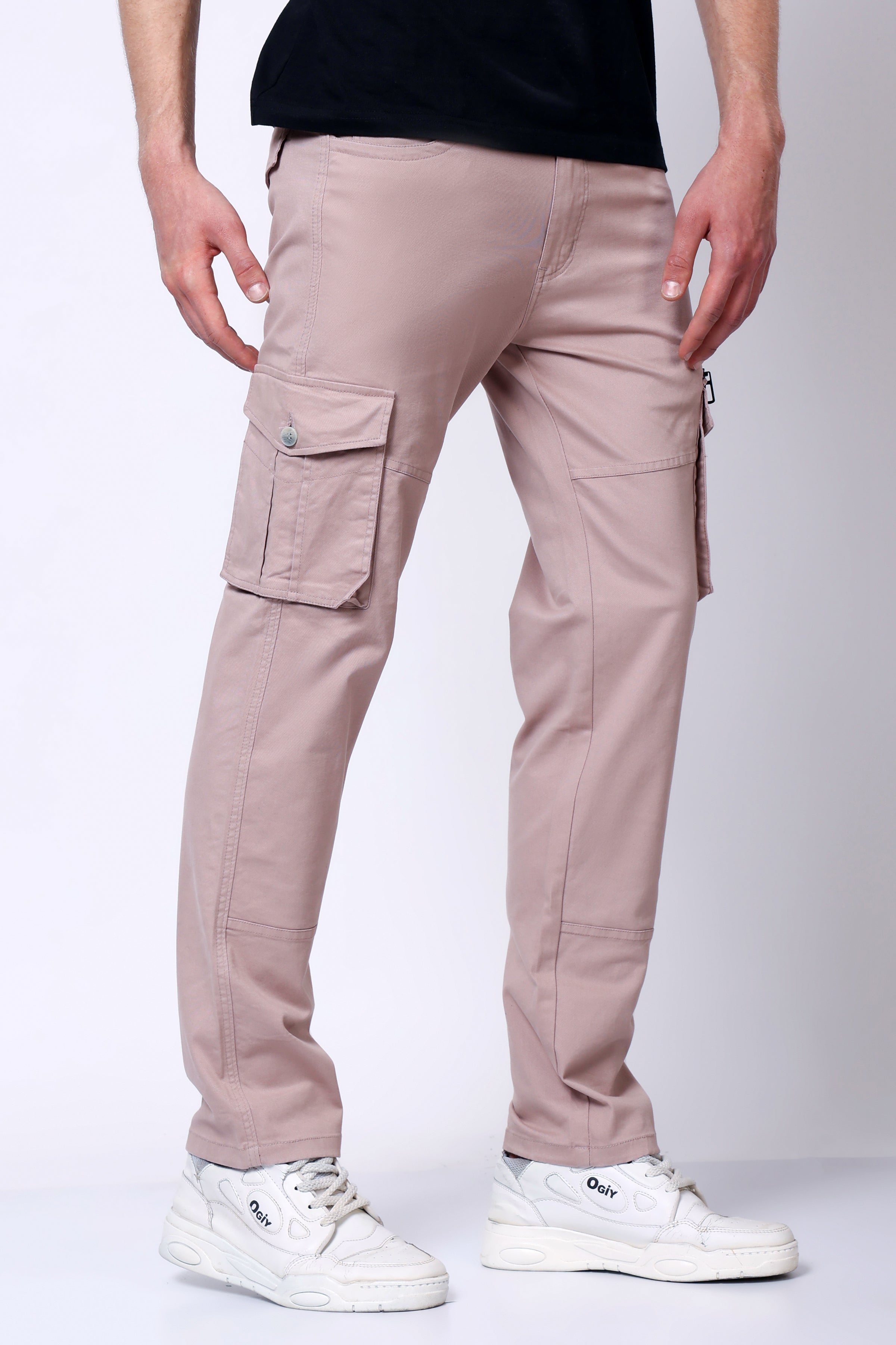 Stylox Men’s Regular Fit Utility Cargo Pants with Multi Pockets - Stylox