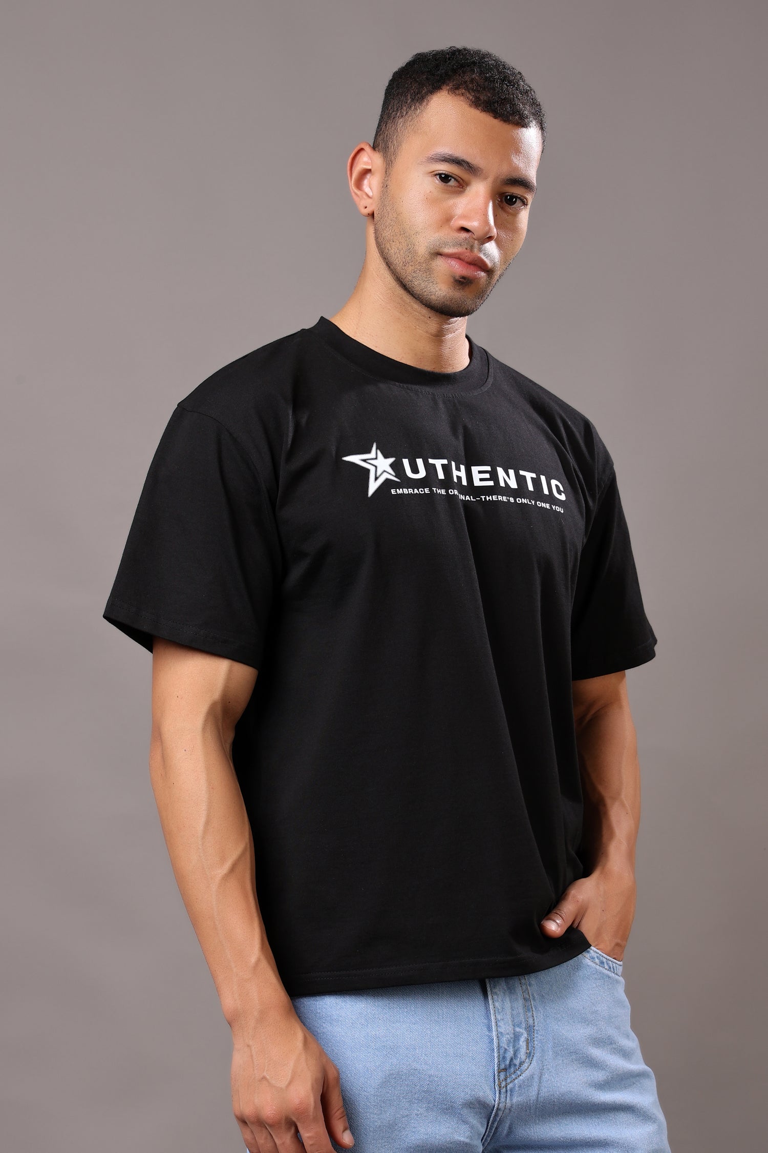Stylox Men’s Oversized Graphic Printed T-Shirt – Casual Crew Neck